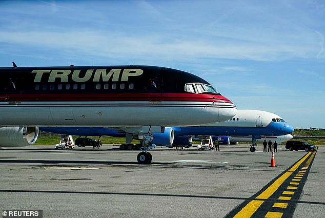 Their planes were parked next to each other at New York's LaGuardia Airport as they both attended the 9/11 memorial at Ground Zero