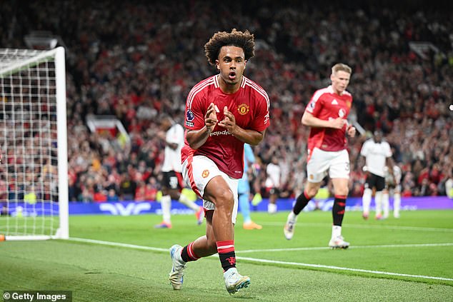 Zirkzee scored his first goal for United on his Premier League debut in a 1-0 win over Fulham