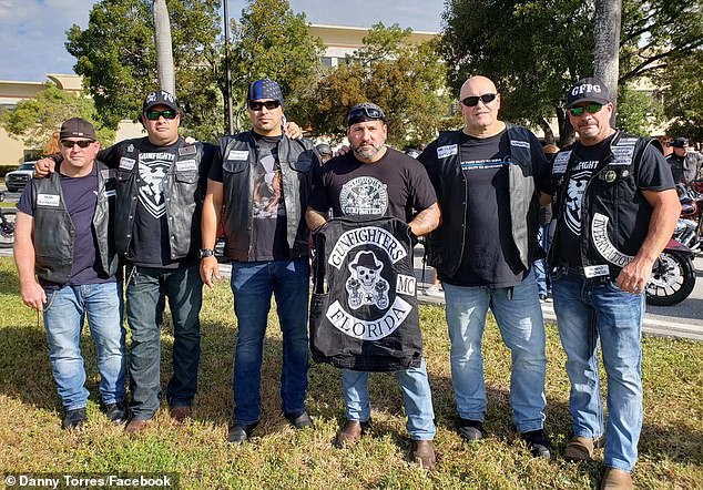 Torres is a war veteran and member of the Peacemaker chapter of the Gunfighters Motorcycle Club