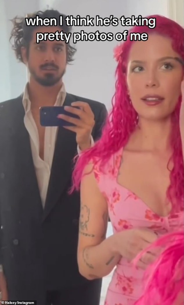 In a TikTok clip shared this summer, Jogia was seen filming the pair in the reflection of a mirror as she touched up her makeup, adding the caption: 