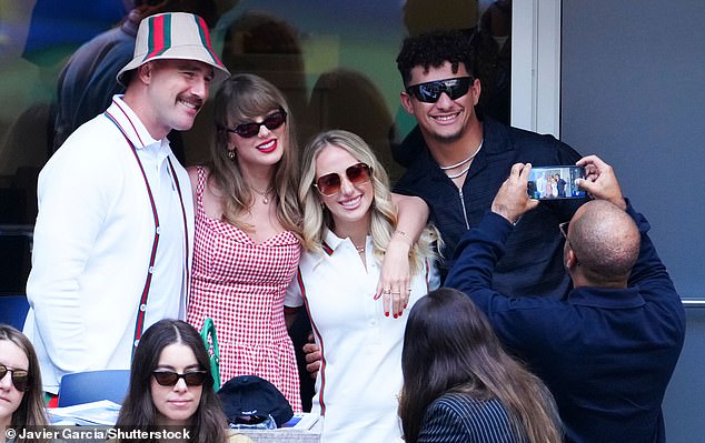 Travis Kelce, Swift and Patrick and Brittany Mahomes were seen at the US Open this past weekend