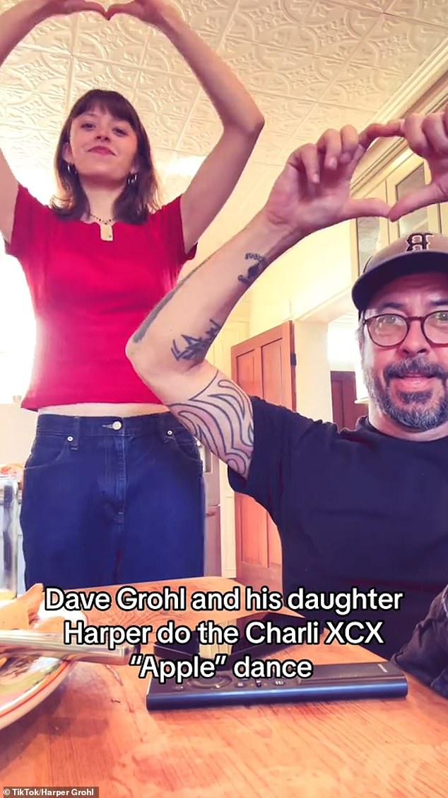 To show that he is always happy to support his daughter's endeavors, Dave even showed off his dancing skills by taking part in a TikTok dance trend with his daughter Harper