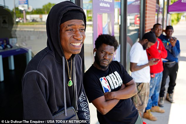 The city is in an uproar over the approximately 15,000 migrants who have arrived in recent years. Alimemby Estimable, 19, is seen talking about being Haitian in Springfield, Ohio