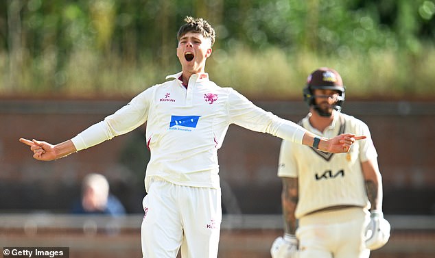 Archie Vaughan - son of Michael Vaughan - starred as Somerset beat Surrey on Thursday