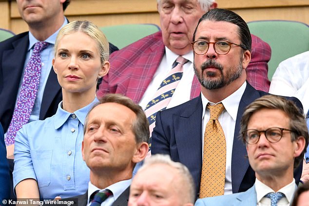 The now-estranged couple were then photographed at Wimbledon in July, with resurfaced clips showing a dismissive Grohl giving gruff, clipped responses to reporters