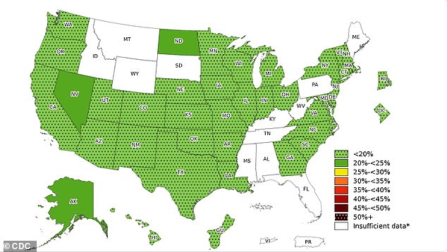 The CDC chart above shows obesity rates for Asian Americans, who were the group least likely to be obese