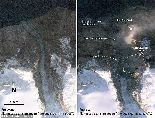 The megatsunami destroyed about $200,000 worth of infrastructure at an unoccupied research station on Ella Island, but no one was injured