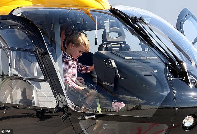 The future king is said to have been 'mad' on his first flight at White Waltham airfield near Maidenhead (Note: this photo is from 2017, when the Prince visited Airbus in Hamburg, Germany)