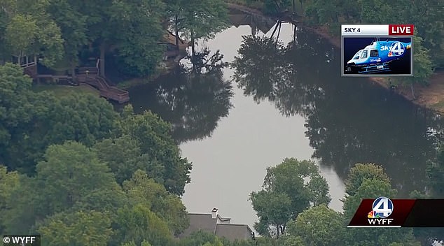 After the disappearance, authorities scoured the area before a dive team discovered his body in a pond a short distance from the school, seen here