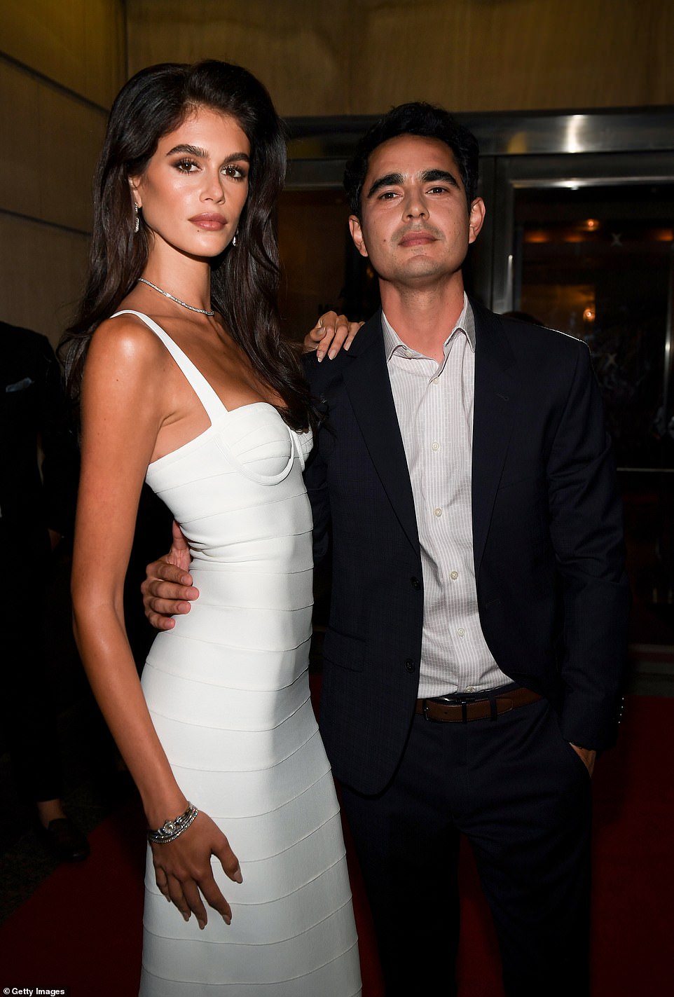 Kaia seen with Shell director Max Minghella