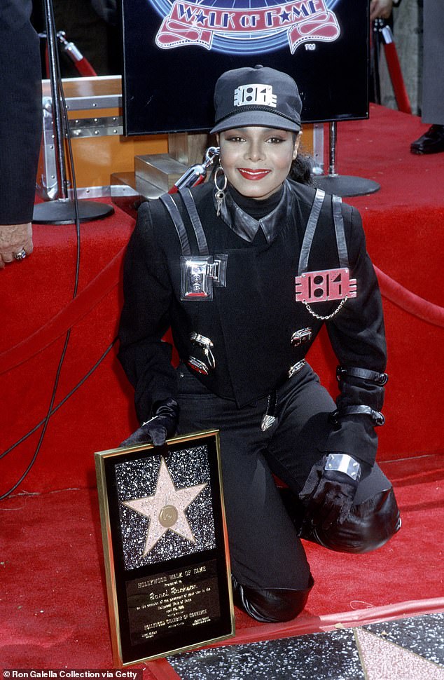 Jackson recalled the iconic Rhythm Nation military look she wore when she received a star on the Hollywood Walk of Fame in 1990