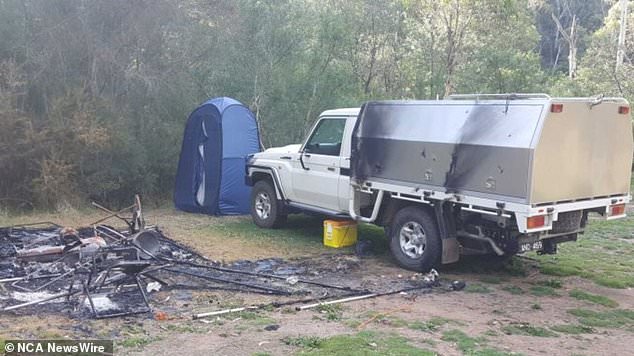 The damaged campsite was found days after the couple disappeared