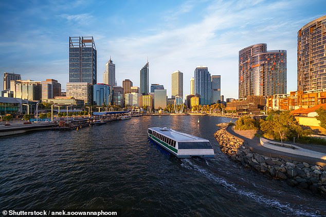 In the city rankings, Perth (above), the capital of Western Australia, came in first