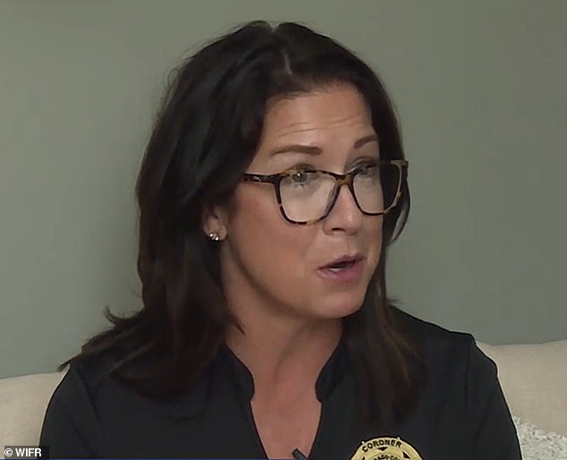 Winnebago County Coroner Jennifer Muraski (pictured) said it took longer than expected to identify the remains because they had been underwater for so long.