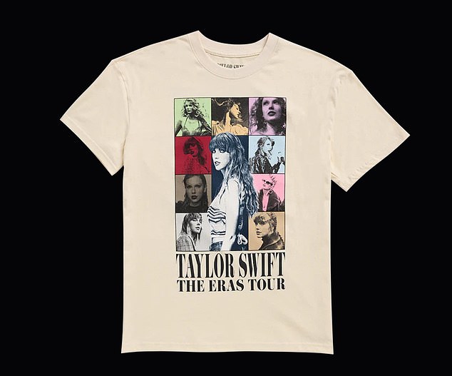 The pop star's poster image also appeared on her own tour merchandise