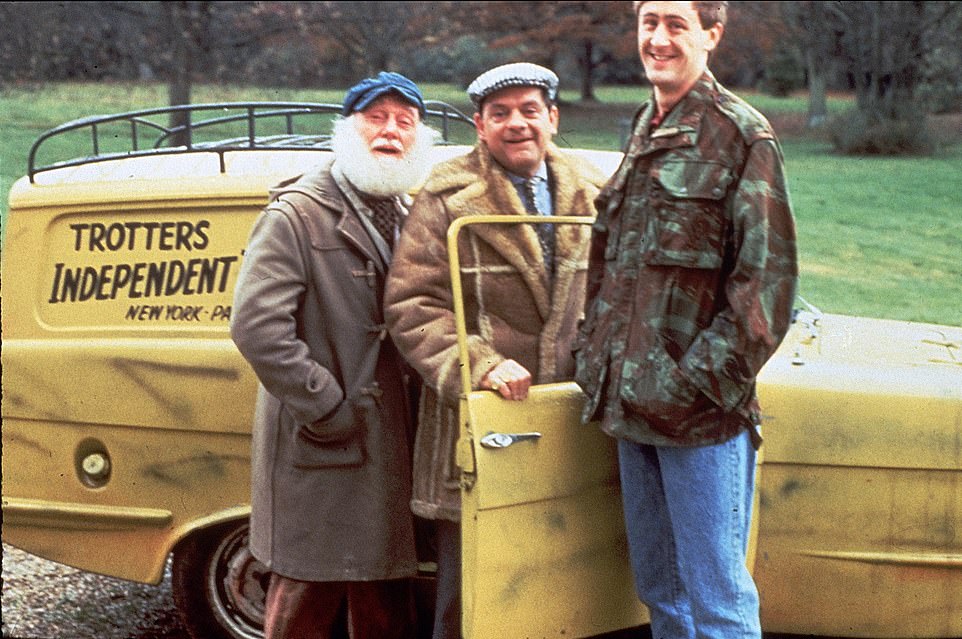 Despite being the butt of jokes, the van proved to be incredibly reliable and survived the rigours of long filming days. Pictured (left to right) Buster Merryfield (as Uncle Albert), David Jason (Del Boy) and Nicholas Lyndhurst (Rodney) in the show