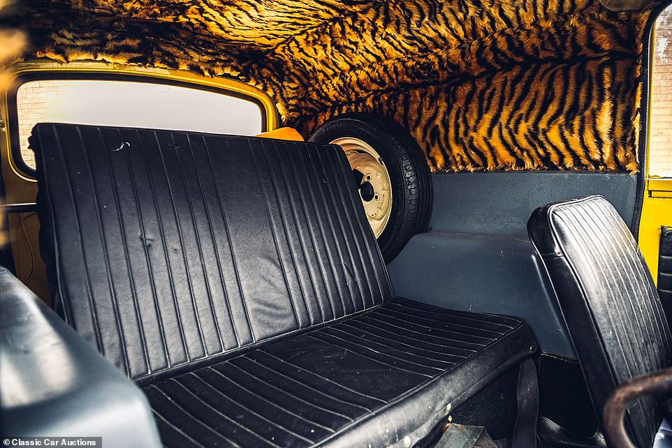 The bus features Del Boy's favourite tiger print interior, along with many other features installed by the BBC in the early 1980s