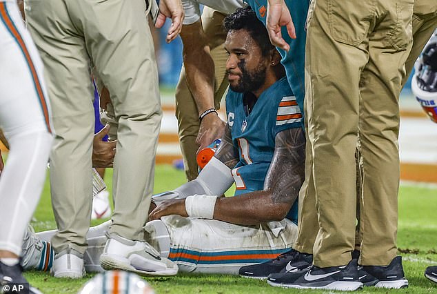 The Dolphins quarterback suffered a concussion after a tackle by Hamlin