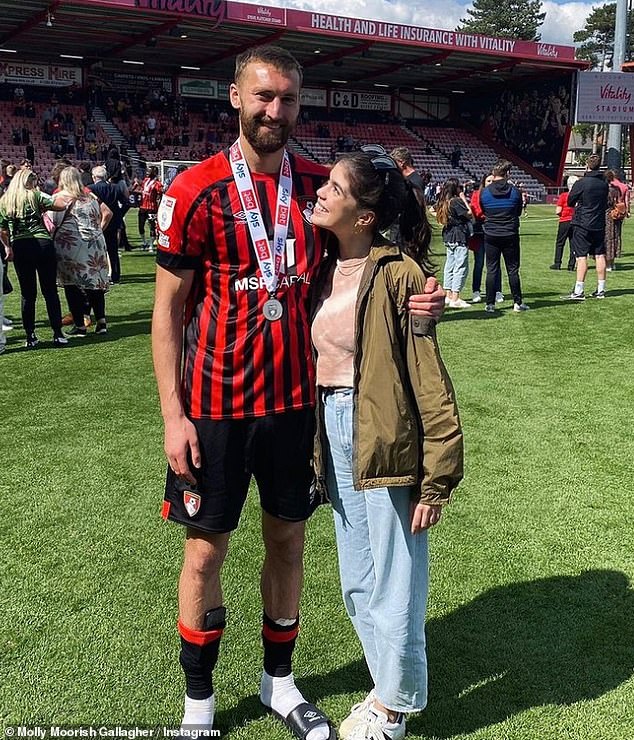 The 26-year-old model moved on Wednesday to be with her football boyfriend Nathanial Phillips, who plays for Derby FC.