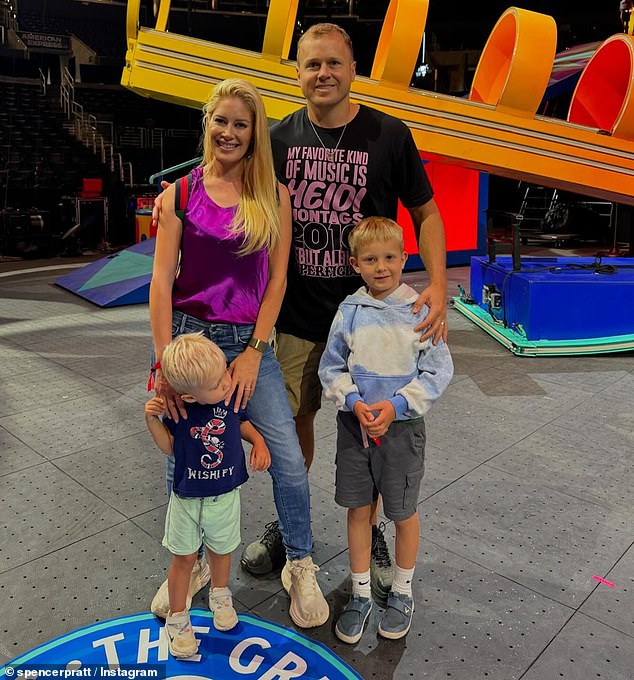 Heidi and her husband Spencer have sons Gunner, six, and Ryker, one, together