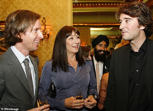 Actress Anjelica Huston (pictured here with Wes Anderson) visits La Grenouille for a Louis Vuitton party in 2007