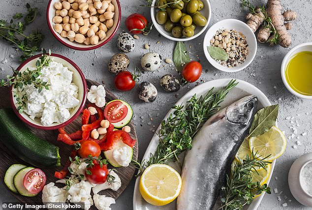 A Mediterranean diet is rich in seafood, nuts, fruits and vegetables (Stock Image)