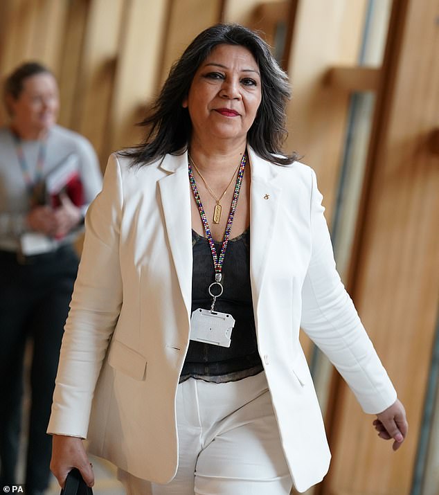 The Scottish Government's Equality Minister, Kaukab Stewart (pictured), said: 'We will continue to fund ERCC to support survivors of rape and sexual abuse, as we do for rapist refuges across the country'