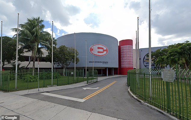 The incident took place Wednesday at Miami Edison High School after a football game