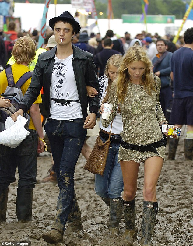 In his heyday in the 2000s, Pete caught the nation's attention when he dated supermodel Kate Moss (both pictured in 2005)