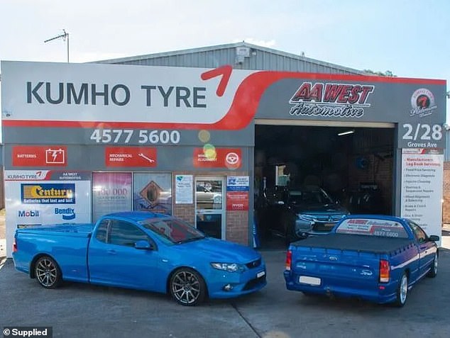 Mr Nightingale loves his workplace and his apprenticeship - but his reason for thinking about leaving is based on money alone. He has heard other apprentices leave their trade for the same reason (pictured is the apprentice's workplace at AA West Automotive in Mulgrave, NSW)