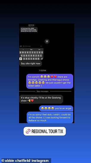 The reality star took to Instagram on Friday to voice her displeasure over the way the cancellations were communicated, sharing a screenshot of the offensive text sent by a fan