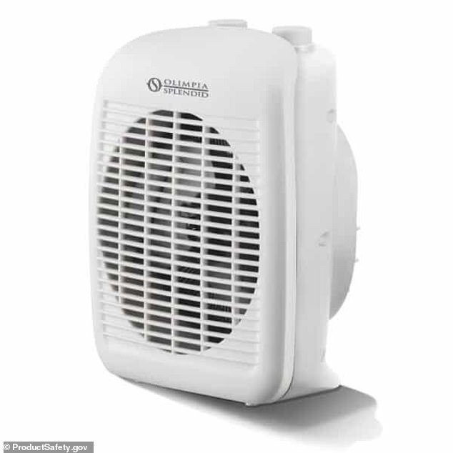 Product safety warnings have alerted buyers that the heating elements can cause serious burns and property damage (pictured is the Caldo Relax fan heater)