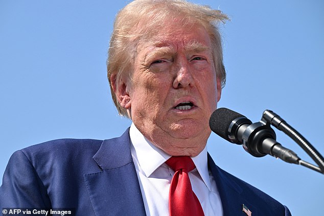 Trump speaks during a press conference at Trump National Golf Club Los Angeles in Rancho Palos Verdes, California, on September 13, 2024