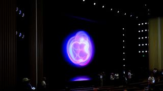 Apple logo at Glowtime event