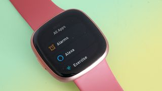 Fitbit Versa 4 on the wrist