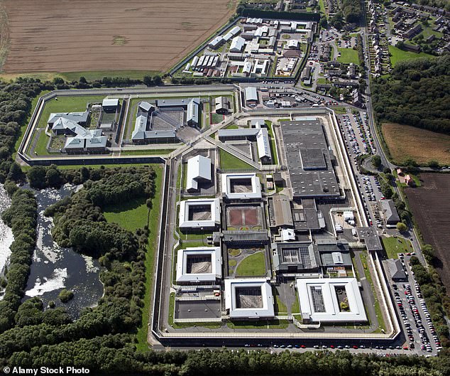 Walker's fellow inmates in the prison (seen from above) include terrorist Michael Adebolajo, who murdered soldier Lee Rigby, serial killer Levi Bellfield, who murdered schoolgirl Milly Dowler, and former police officer Wayne Couzens, who kidnapped, raped and murdered Sarah Everard.