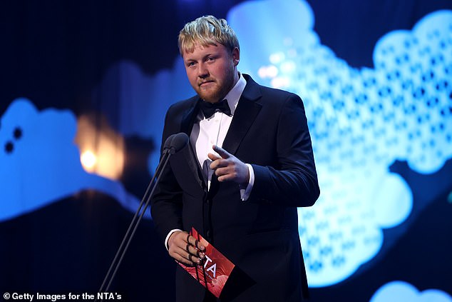 When the star started to present the award, he joked and said 'National Tractor Awards' instead of National Television Awards, causing fans to burst out laughing