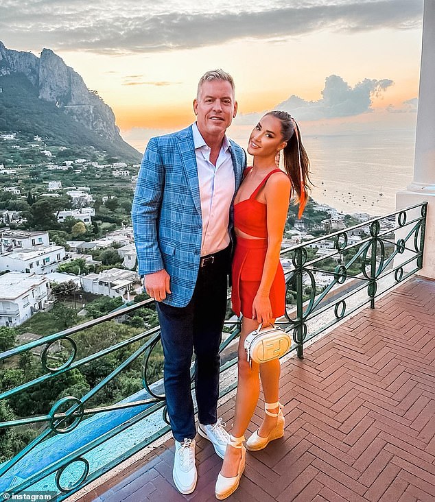 Clark posted photos with the NFL announcer during a trip to Italy on her Instagram