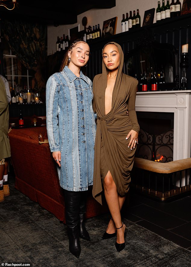 Leigh-Anne showed off her incredible figure in a daring dress and posed up a storm with fellow musician Ella Eyre