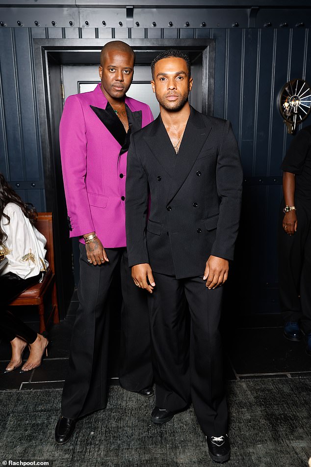 The Emily In Paris star's outfit contrasted sharply with Vas' suit for the evening, but the pair still looked sensational as they posed together