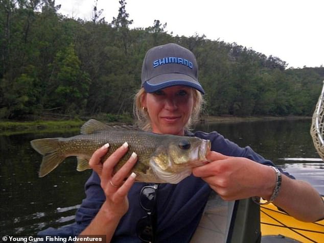 Mr Prokop said Ms Young (pictured) was empowering women through fishing. 'Her passion in life is to teach the next generation how to get ahead and overcome obstacles. She uses fishing as her mechanism.'