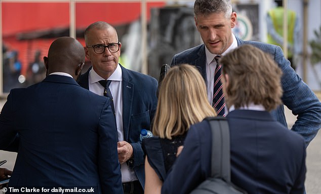 'Langers', as he is known among friends, became a police officer in the early 1990s and retired in 2022 (pictured in Nigeria in May as part of the Sussexes' entourage)