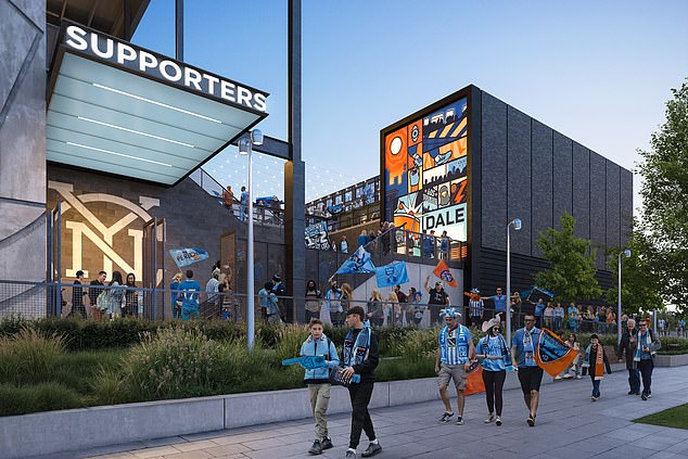 The arena, which will be New York City's first-ever soccer stadium, is expected to open in 2027 in Willets Point, Queens