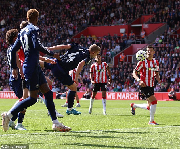 De Ligt headed United into the lead in the 35th minute of the Premier League match