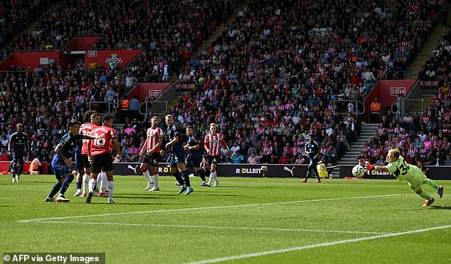 Marcus Rashford (left) curled in the second from distance to double the lead before half-time