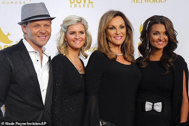 Also in July, three members of the gospel group The Nelons were tragically killed in a plane crash. They were en route to the Gaither Homecoming Cruise when the plane went down over a remote area in northeastern Wyoming. (Pictured: The Nelons, left to right, Jason Clark, Autumn Nelon Streetman, Kelly Nelon Clark and Amber Nelon Kistler)