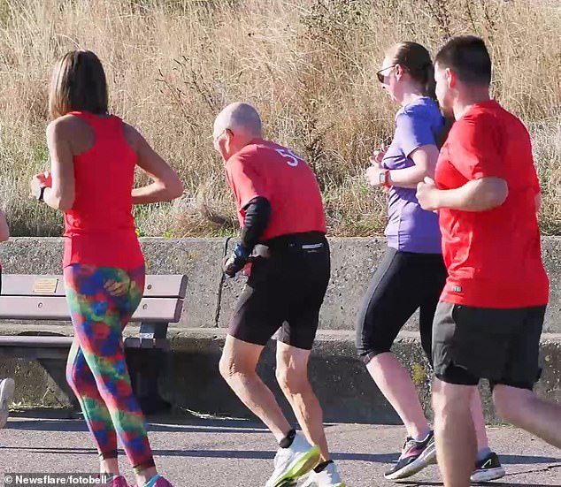 He was in perfect health and was seen keeping pace with runners years behind him.