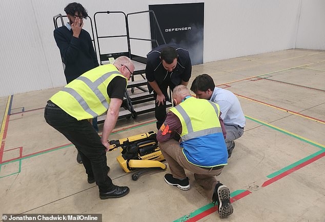 Rover was shut down so JLR technicians could better inspect the damage - and the event had to be shortened