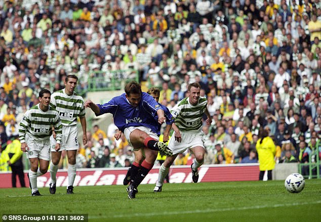 Dodds scores in a 6-2 defeat at Celtic Park but he could have played the other way