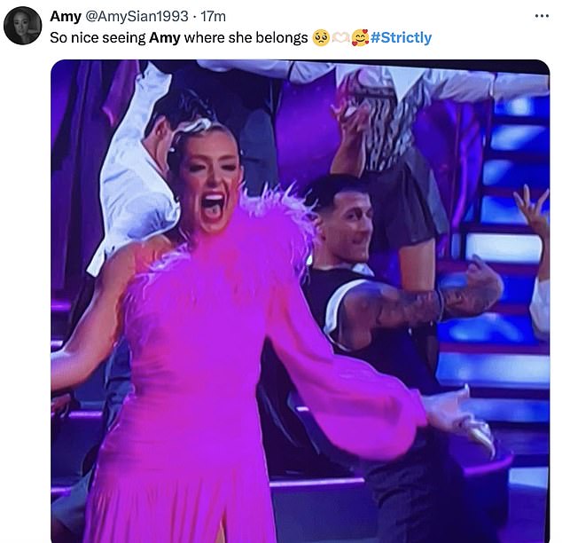 Strictly fans have been eagerly awaiting the star's return and were quick to take to X (formerly Twitter) to share their excitement, with many saying they were 'crying' and 'in tears of joy' over the emotional episode.